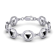 AA Symbol Silver Bracelet TBG689