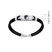 Yin Yang Leather Cord Bracelet TBL200 Bracelet