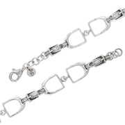 English Stirrup Silver Link Bracelet TBL379