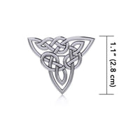 In the triplicities of the mind, body, and spirit ~ Celtic Knotwork Trinity Sterling Silver Brooch TBR017