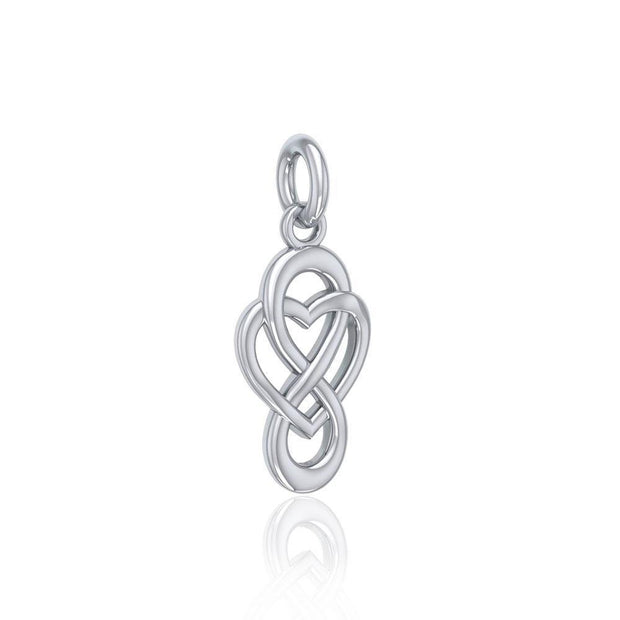 Celtic Infinity with Heart Sterling Silver Charm TCM623