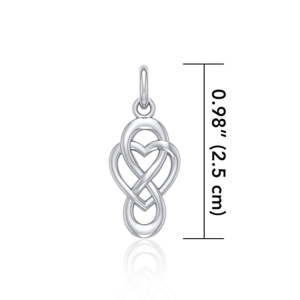 Celtic Infinity with Heart Sterling Silver Charm TCM623