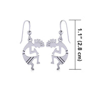 Kokopelli Silver Earrings TE095
