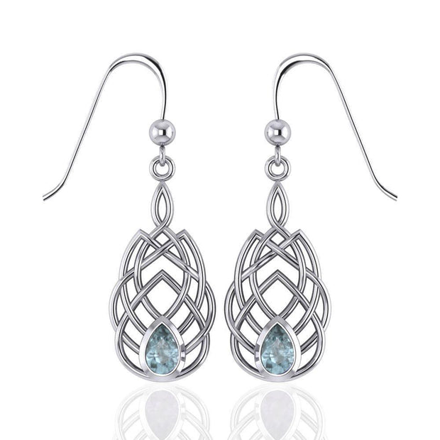 Celtic Knotwork Silver Earrings TE107