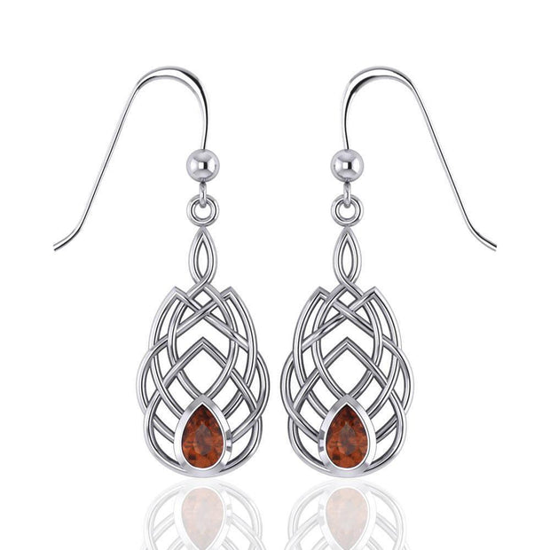 Celtic Knotwork Silver Earrings TE107