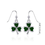 Celtic Shamrock Silver Earrings TE1118 Earrings