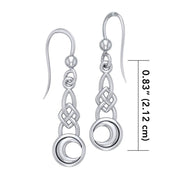 Celtic Knot Crescent Moon Earrings TE1125
