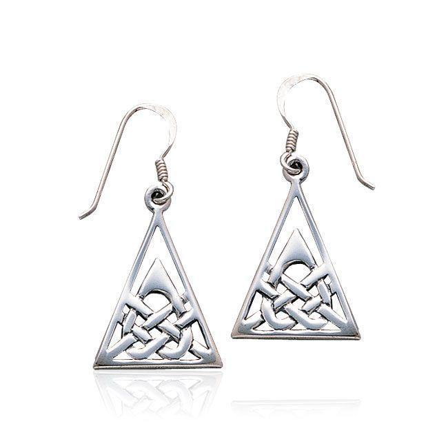Celtic Knotwork Triangle Earrings TE118