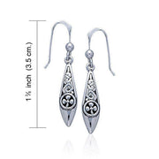 Celtic Knotwork Silver Shamrock Earrings TE2600 Earrings