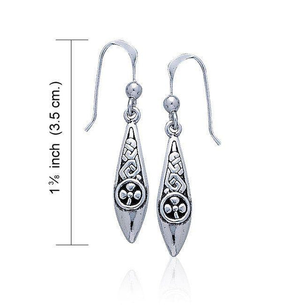 Celtic Knotwork Silver Shamrock Earrings TE2600