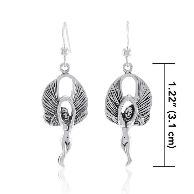 Flying Angel Sterling Silver Earrings TE280