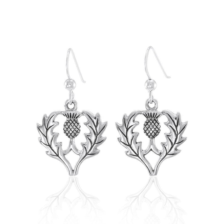 A beautiful glory of Scotland ~ Sterling Silver Jewelry Scottish Thistle Earrings TE2874