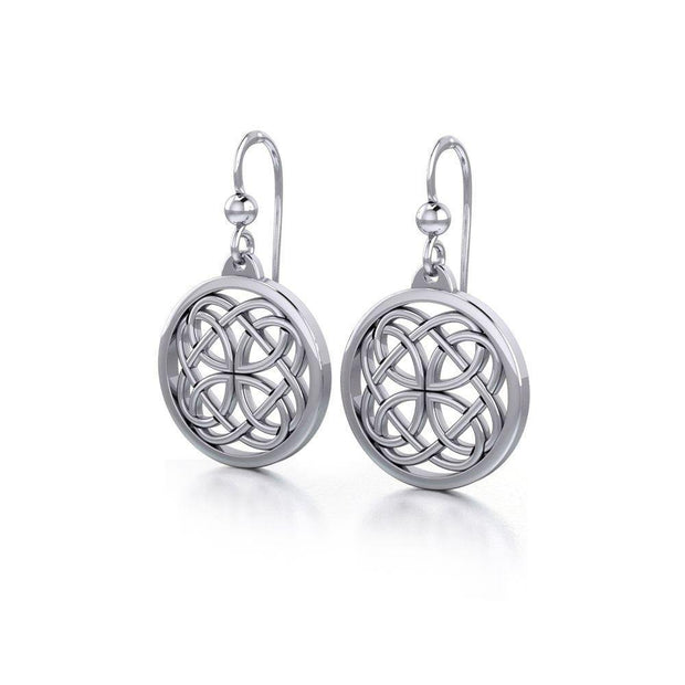 Celtic Knotwork Silver Earrings TE589
