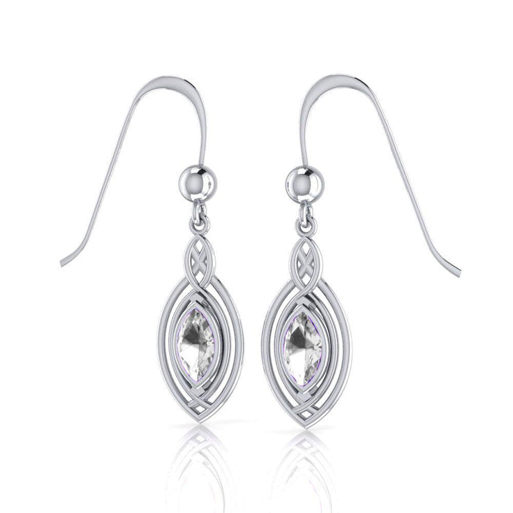 Celtic Knotwork Silver Earrings TE872