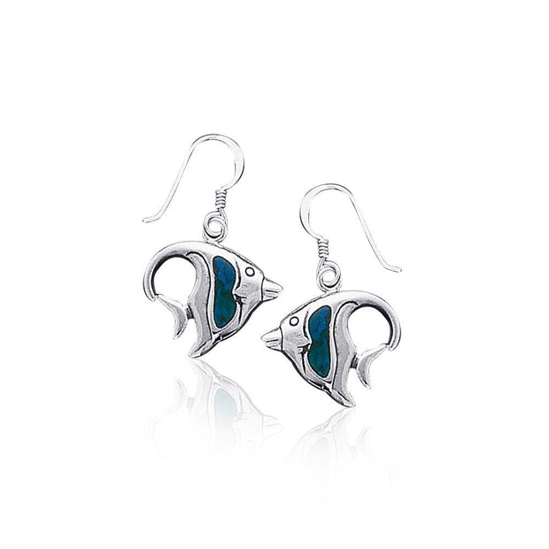 Of bright and brilliance ~ Sterling Silver Angelfish Hook Earrings TE970