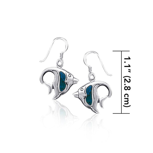 Of bright and brilliance ~ Sterling Silver Angelfish Hook Earrings TE970