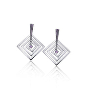 Beauty in Harmony ~ Sterling Silver Elegant Earrings Jewelry TER1018-White Cubic Zirconia
