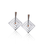 Beauty in Harmony ~ Sterling Silver Elegant Earrings Jewelry TER1018-White Cubic Zirconia