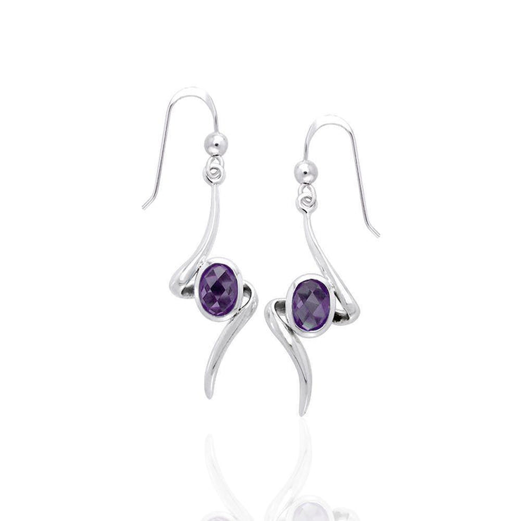 A gem of hope and magic ~ Sterling Silver Jewelry Earrings with Gemstone TER1139