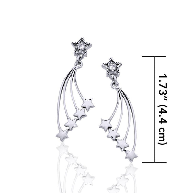 Wish Upon a Shooting Star ~ Sterling Silver Brilliant Earrings Jewelry TER1230
