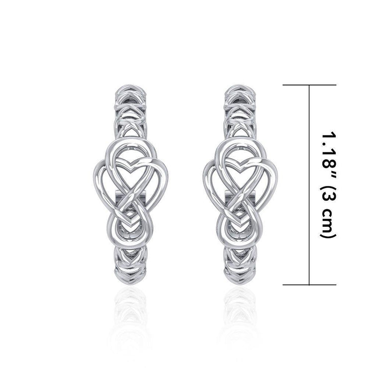 Celtic Knot Silver Hoop Post Earrings TER1680