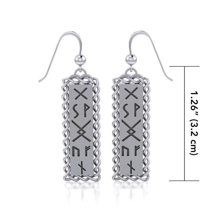 Runes of Woden Sterling Silver Earrings TER1684