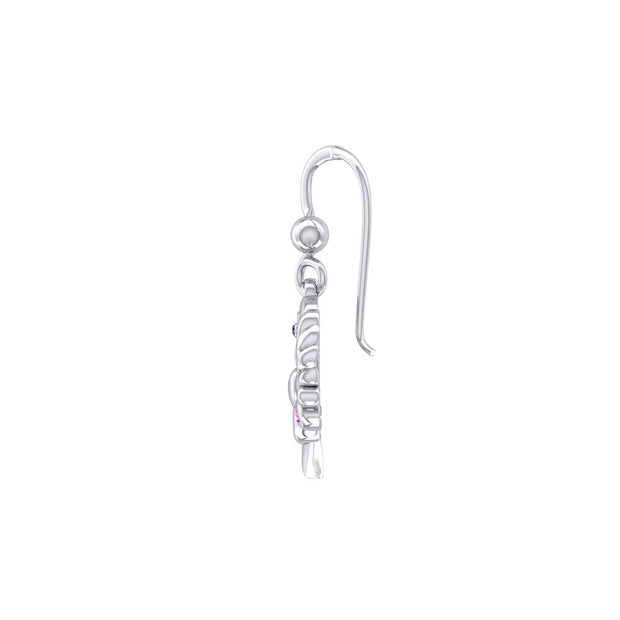 Be like yourself ~ Sterling Silver Like Icon Heart Earrings with Gemstones TER1709
