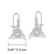 Celtic Shark Fin Silver Earrings TER1722