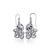 Jellyfish with Celtic Tail Silver Earrings TER1734