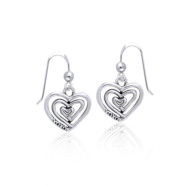Full of Spiral Hearts ~ Sterling Silver Jewelry Earrings TER915