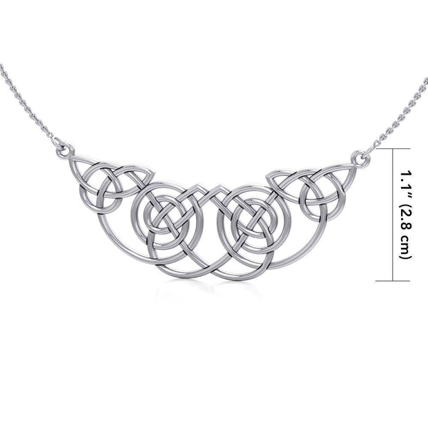 Defined by the ultimate reality ~ Celtic Knotwork Sterling Silver Necklace Jewelry TN002