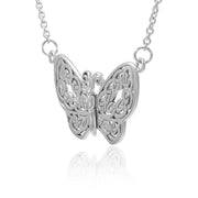 A life-changing symbolism ~ Sterling Silver Jewelry Celtic Knotwork Butterfly Necklace TN047