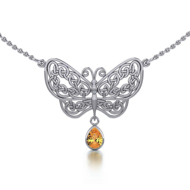 Celtic Knot Butterfly Necklace TN257