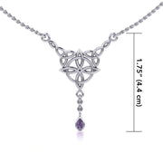 Celtic Quaternary Knot Silver Necklace TN273