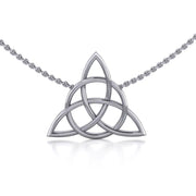 In an endless time and space ~ Celtic Triquetra Sterling Silver Necklace Jewelry TNC038