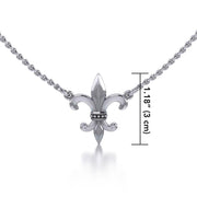 Fleur-de-Lis regal and historical touch ~ Sterling Silver Jewelry Necklace TNC054