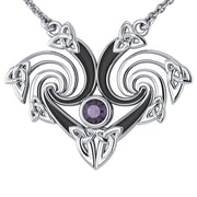 A marvelous representation that lies in the Universe ~ Sterling Silver Celtic Triquetra Necklace Jewelry with Gemstone TNC160