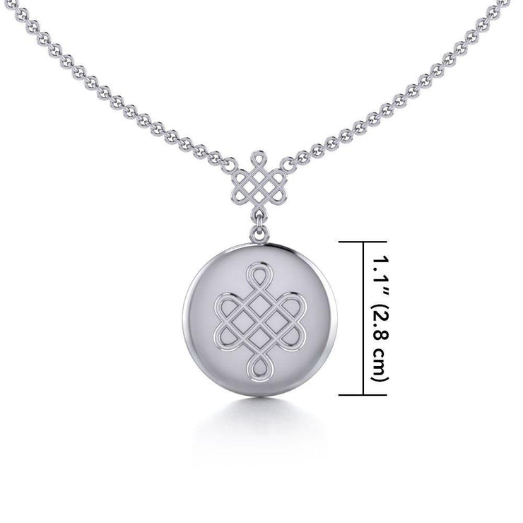 Chinese Mystic Knot Silver Necklace TNC360