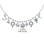 Alchemy of the Planet Silver Necklace with Gemstone TNC457
