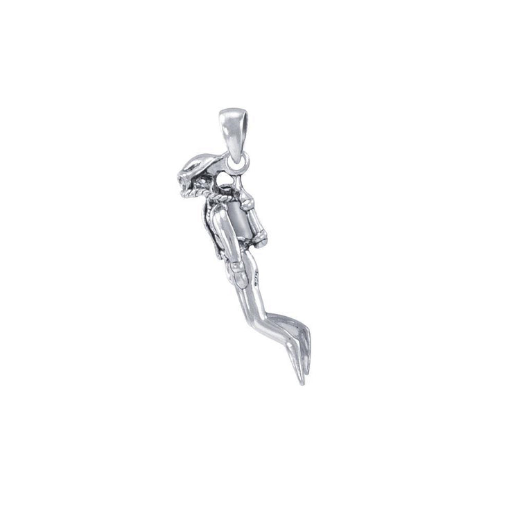 Beyond sea inspiration ~ Sterling Silver Scuba Diver Pendant Jewelry TP019