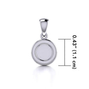 Coffee Cup Plate Silver Pendant TP042