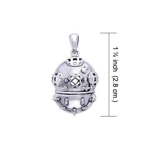 It’s worth the experience ~ Sterling Silver Dive Helmet Pendant Jewelry TP1082
