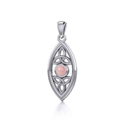 The everlasting power of the Holy Trinity ~ Sterling Silver Celtic Triquetra Pendant Jewelry with Gemstone TP1147