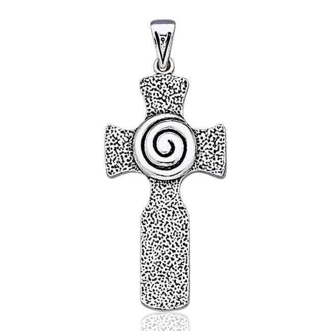 Celtic Cross Swirl Silver Pendant TP1560