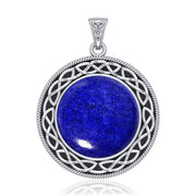 he eternity of truth and being ~ Celtic Knotwork Sterling Silver Pendant Jewelry with Gemstones TP241