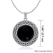 he eternity of truth and being ~ Celtic Knotwork Sterling Silver Pendant Jewelry with Gemstones TP241