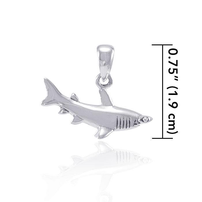 Explore the sea and start the journey ~ Sterling Silver Jewelry Hammerhead Shark Pendant TP2672