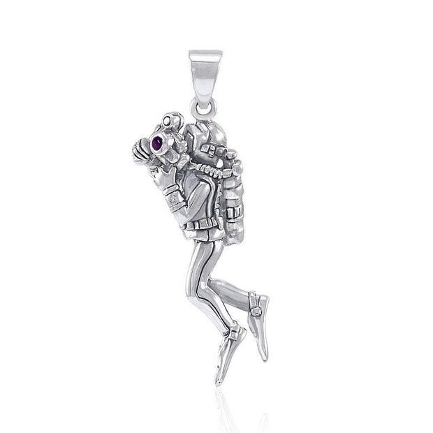 Behind the majestic photos under the sea ~ Sterling Silver Jewelry Pendant TP2721-Genuine Garnet Pendant
