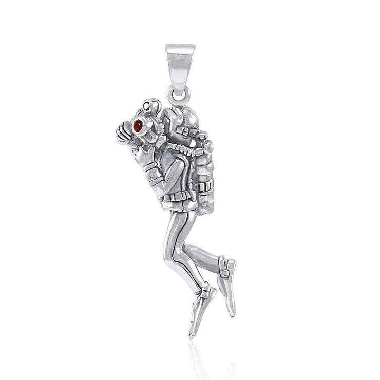 Behind the majestic photos under the sea ~ Sterling Silver Jewelry Pendant TP2721-Genuine Garnet
