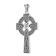 Believe in thy Holy Cross ~ Sterling Silver Jewelry Pendant with a shimmering Gemstone TP3252